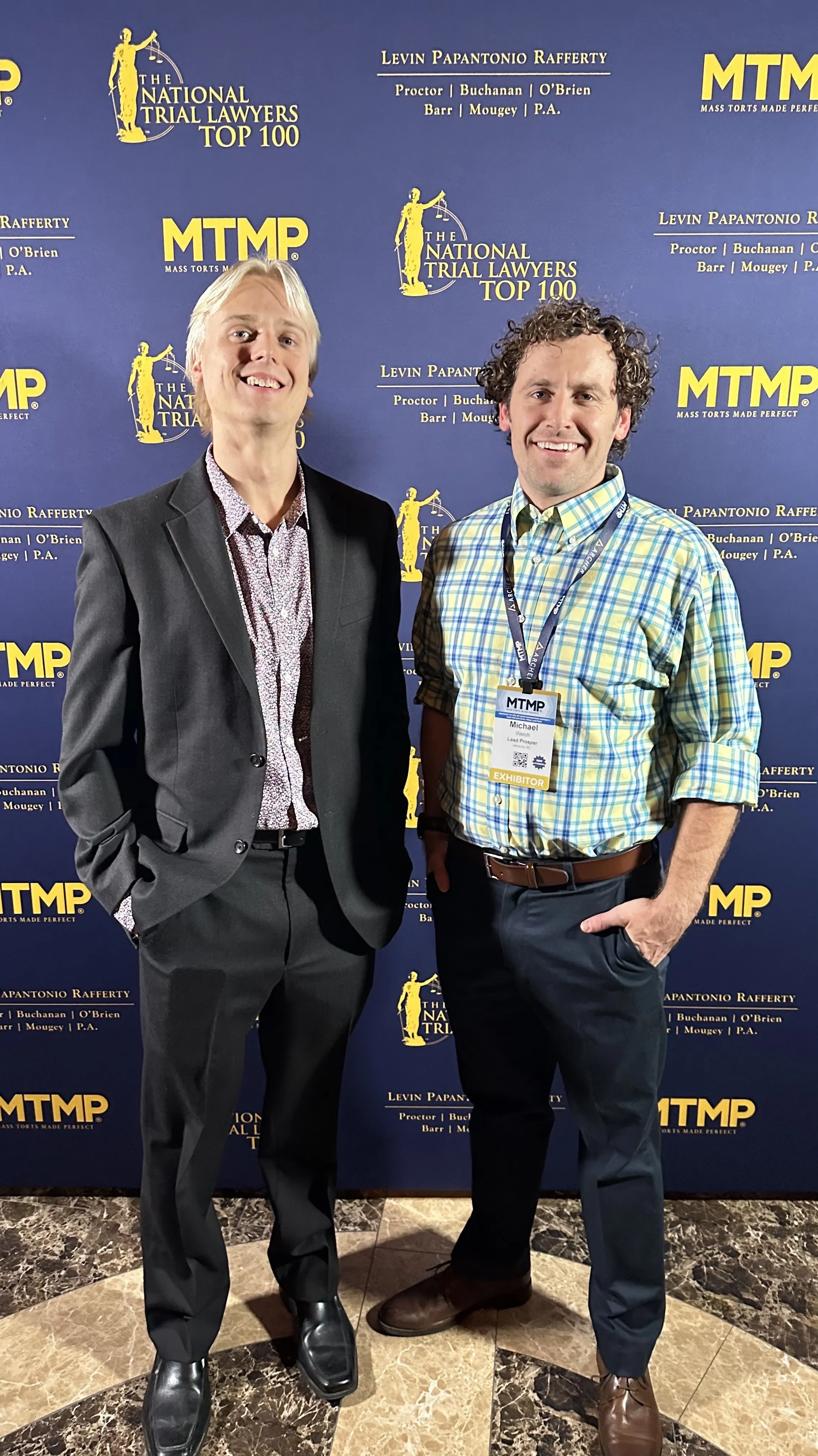 Harrison Johnston and Michael Welch, Head of Business Development, attending MTMP.