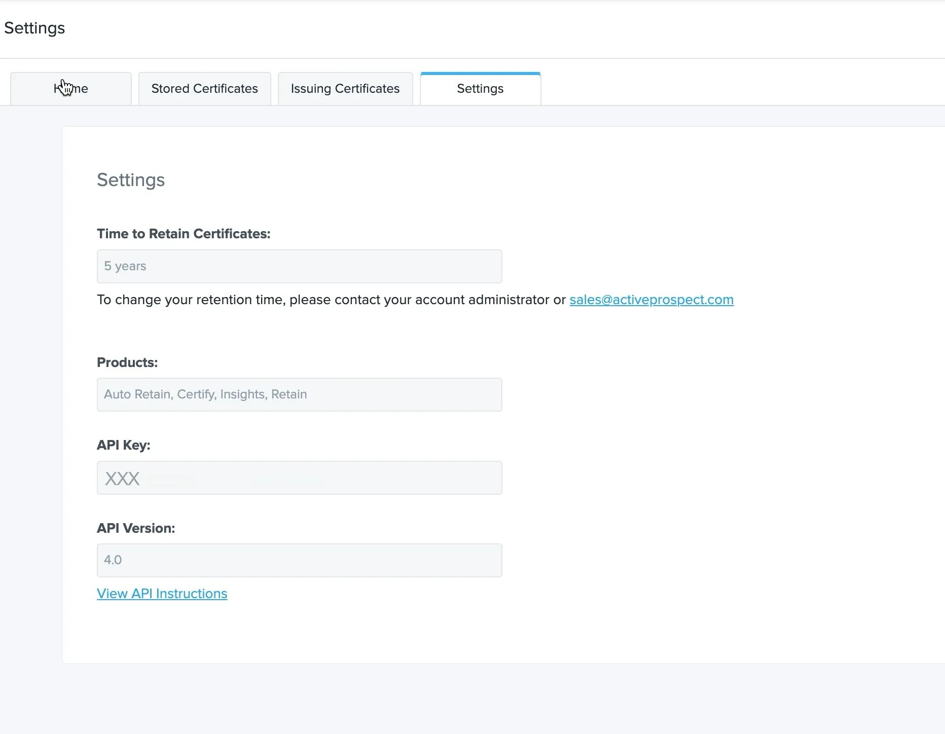 TrustedForm v4 Settings